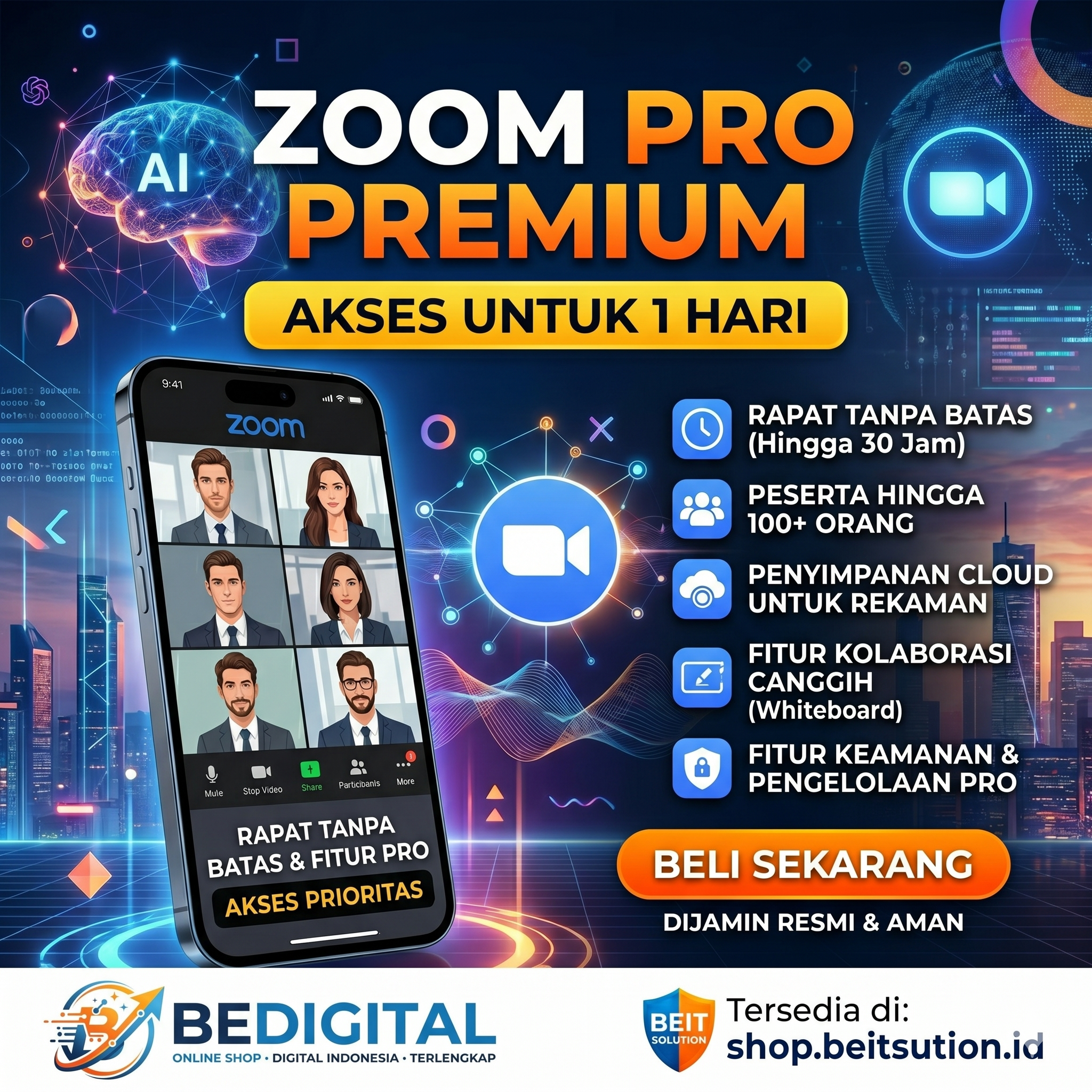 Zoom Meeting Pro Private 1 hari