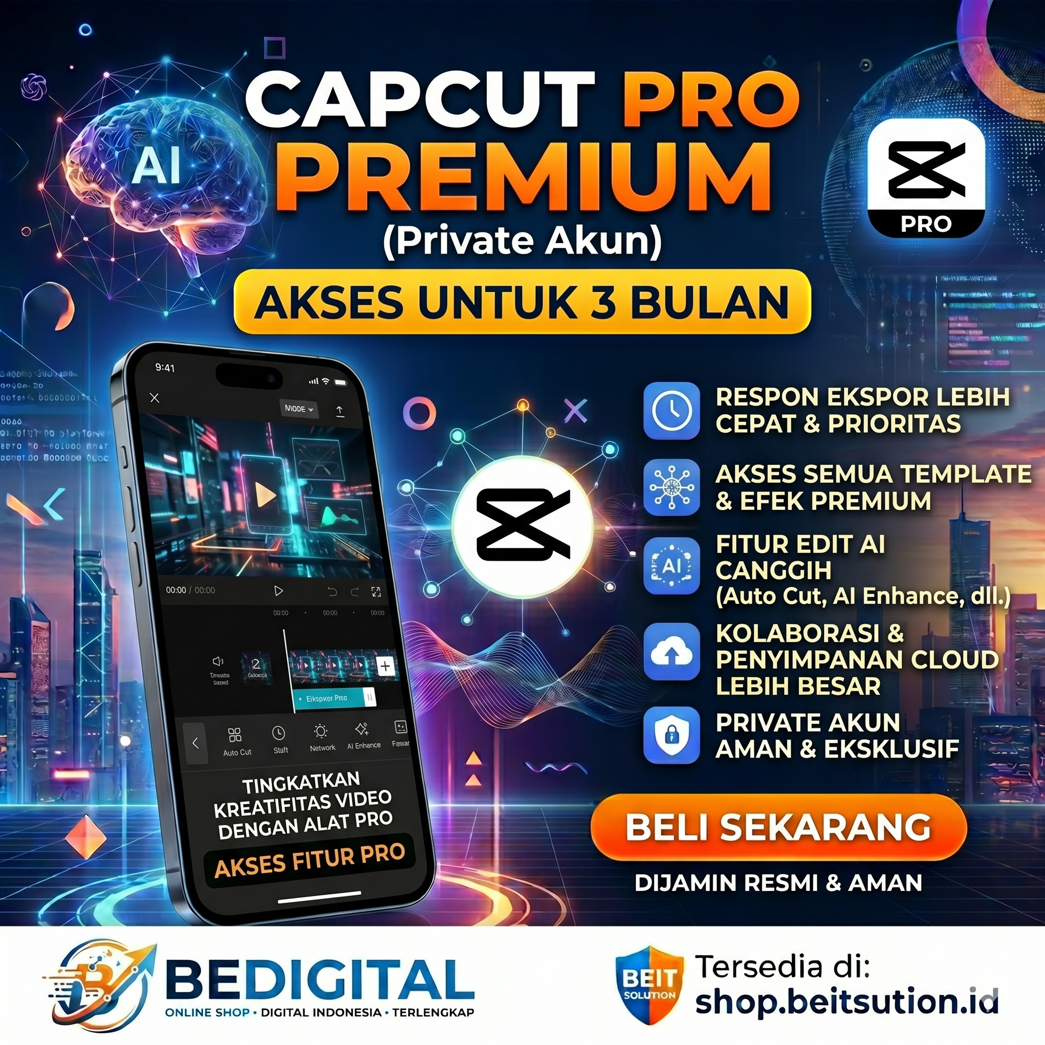 CapCut Pro Private 3 Bulan